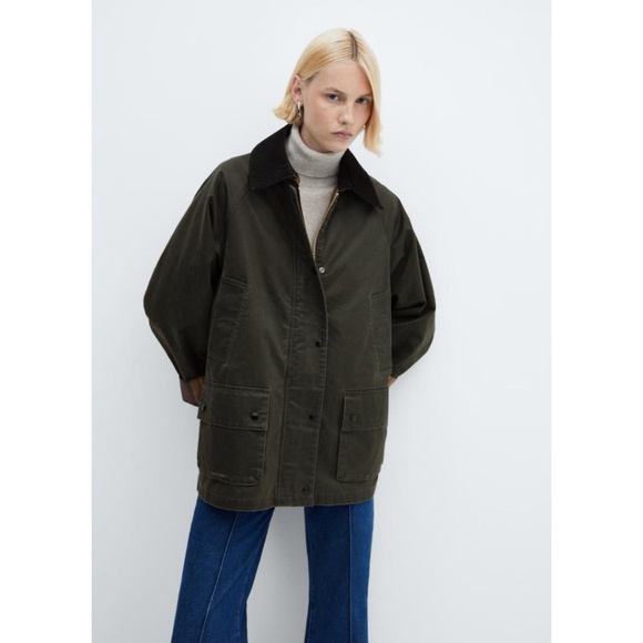 Mango Niagara Waxed Cotton Jacket NWT - Picture 1 of 15